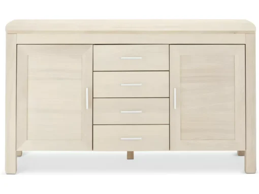 Buffet Paris Avec 2 Portes Et 4 Tiroirs - Chêne Massif Et MDF - Naturel -Meilleur Meubles Magasin buffet 18873187