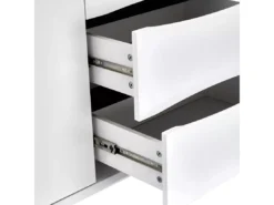 Buffet Lyon Avec 2 Portes Et 3 Tiroirs - MDF Et Bois - Blanc -Meilleur Meubles Magasin buffet 18873227