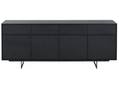 Buffet Tokyo Avec 4 Portes Et 4 Tiroirs - MDF Et Métal - Noir -Meilleur Meubles Magasin buffet 18873285