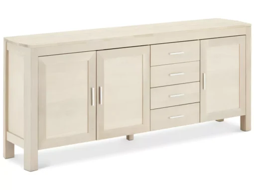 Buffet Paris Avec 3 Portes Et 4 Tiroirs - Chêne Massif Et MDF - Naturel -Meilleur Meubles Magasin buffet 18873329