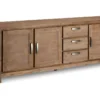 Buffet Alaska Avec 3 Portes Et 3 Tiroirs - Acacia Massif Et MDF - Marron -Meilleur Meubles Magasin buffet 18873359