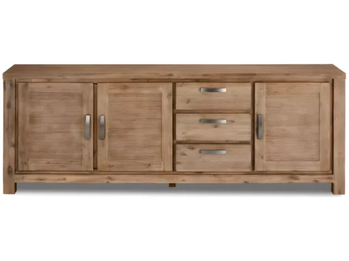 Buffet Alaska Avec 3 Portes Et 3 Tiroirs - Acacia Massif Et MDF - Marron -Meilleur Meubles Magasin buffet 18873363
