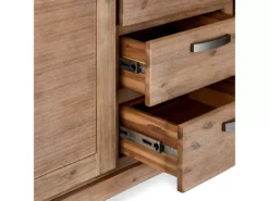 Buffet Alaska Avec 3 Portes Et 3 Tiroirs - Acacia Massif Et MDF - Marron -Meilleur Meubles Magasin buffet 18873369