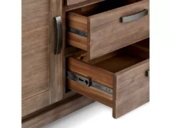 Buffet Alaska Avec 2 Portes Et 3 Tiroirs - Acacia Massif Et MDF - Marron -Meilleur Meubles Magasin buffet 18873399