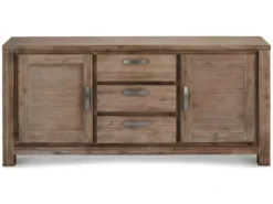 Buffet Alaska Avec 2 Portes Et 3 Tiroirs - Acacia Massif Et MDF - Marron -Meilleur Meubles Magasin buffet 18873405