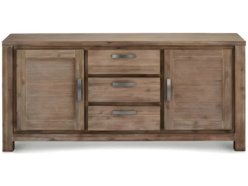 Buffet Alaska Avec 2 Portes Et 3 Tiroirs - Acacia Massif Et MDF - Marron -Meilleur Meubles Magasin buffet 18873405
