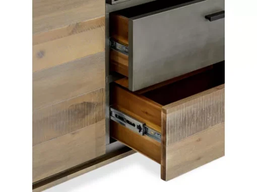 Buffet Malaga Avec 2 Portes Et 2 Tiroirs - Acacia Massif Et MDF - Marron -Meilleur Meubles Magasin buffet 18873455