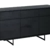 Buffet Tokyo Avec 3 Portes Et 3 Tiroirs - MDF Et Métal - Noir -Meilleur Meubles Magasin buffet 18873487