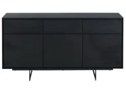 Buffet Tokyo Avec 3 Portes Et 3 Tiroirs - MDF Et Métal - Noir -Meilleur Meubles Magasin buffet 18873491