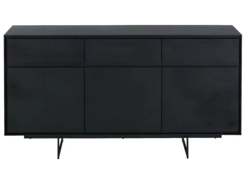 Buffet Tokyo Avec 3 Portes Et 3 Tiroirs - MDF Et Métal - Noir -Meilleur Meubles Magasin buffet 18873491