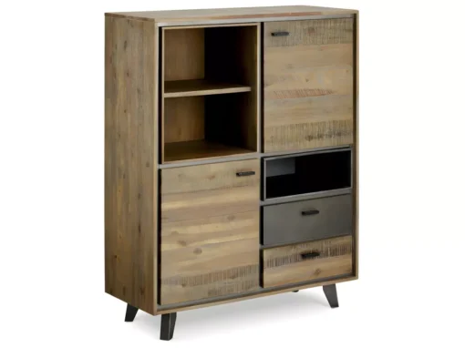 Buffet Haut Malaga Avec 2 Portes Et 3 Niches - Acacia Massif Et MDF - Marron -Meilleur Meubles Magasin buffet 18873775