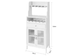 Buffet Commode Armoire De Rangement Avec Porte-Bouteilles Casier à Bouteilles Range, FSB24-W -Meilleur Meubles Magasin buffet 19181039