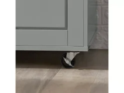 Meuble Micro-Ondes Buffet Commode Sur Roulettes Avec 3 Portes, 1 Tiroir, 1 Compartiment, FSB78-HG -Meilleur Meubles Magasin buffet 19185341