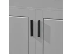 Meuble Micro-Ondes Buffet Commode Sur Roulettes Avec 3 Portes, 1 Tiroir, 1 Compartiment, FSB78-HG -Meilleur Meubles Magasin buffet 19185349