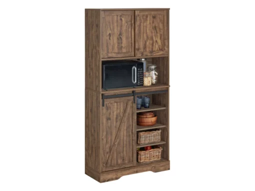 Buffet De Cuisine Meuble De Rangement Avec Porte De Grange Coulissante, FSB83-N -Meilleur Meubles Magasin buffet 19185355