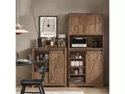 Buffet De Cuisine Meuble De Rangement Avec Porte De Grange Coulissante, FSB83-N -Meilleur Meubles Magasin buffet 19185359
