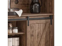 Buffet De Cuisine Meuble De Rangement Avec Porte De Grange Coulissante, FSB83-N -Meilleur Meubles Magasin buffet 19185367