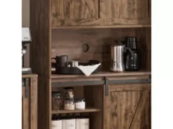 Buffet De Cuisine Meuble De Rangement Avec Porte De Grange Coulissante, FSB83-N -Meilleur Meubles Magasin buffet 19185369