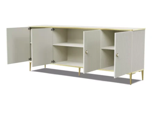 Commode PETRA 182 Cm 4D Cachemire Avec Pieds Dorés -Meilleur Meubles Magasin buffet 21772029