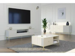 Commode PETRA 182 Cm 4D Cachemire Avec Pieds Dorés -Meilleur Meubles Magasin buffet 21772035