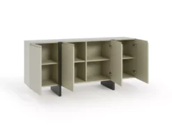 Commode QUEEN 180 Cm 4D Cachemire/graphite -Meilleur Meubles Magasin buffet 21772067