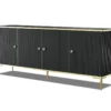 Commode PETRA 182 Cm 4D Noir Mat Avec Pieds Dorés -Meilleur Meubles Magasin buffet 21772093