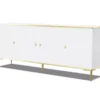 Commode PETRA 182 Cm 4D Blanc Mat Avec Pieds Dorés -Meilleur Meubles Magasin buffet 21772125