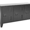 Commode à 3 Portes En Acier Noir CARDIFF -Meilleur Meubles Magasin buffet 22253031