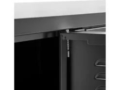 Commode à 3 Portes En Acier Noir CARDIFF -Meilleur Meubles Magasin buffet 22253045