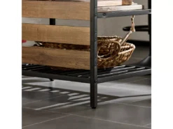 Îlot Central Table De Comptoir Avec 2 Tiroirs Et 3 Étagères, FSB85-PF -Meilleur Meubles Magasin buffet 22824965