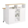 Buffet De Rangement Avec Portes Coulissantes Et Plan De Travail Extensible, FSB36-WN -Meilleur Meubles Magasin buffet 22825237