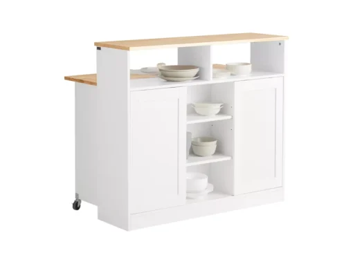 Buffet De Rangement Avec Portes Coulissantes Et Plan De Travail Extensible, FSB36-WN -Meilleur Meubles Magasin buffet 22825237