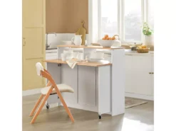 Buffet De Rangement Avec Portes Coulissantes Et Plan De Travail Extensible, FSB36-WN -Meilleur Meubles Magasin buffet 22825241