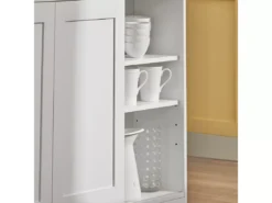 Buffet De Rangement Avec Portes Coulissantes Et Plan De Travail Extensible, FSB36-WN -Meilleur Meubles Magasin buffet 22825245