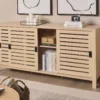 Commode à 3 Portes Effet Bois Clair RANDA -Meilleur Meubles Magasin buffet 23021497