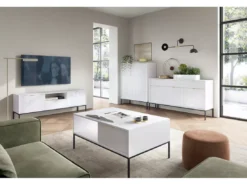 Commode NOVA SANDS K104 Buffet Avec 2 Portes Blanc Mat -Meilleur Meubles Magasin buffet 23971003