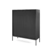 Commode NOVA SANDS K104 Buffet Avec 2 Portes Noir Mat -Meilleur Meubles Magasin buffet 23971005