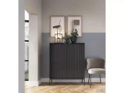 Commode NOVA SANDS K104 Buffet Avec 2 Portes Noir Mat -Meilleur Meubles Magasin buffet 23971013