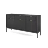 Commode NOVA SANDS KSZ154 Buffet Avec 3 Tiroirs Noir Mat -Meilleur Meubles Magasin buffet 23973557