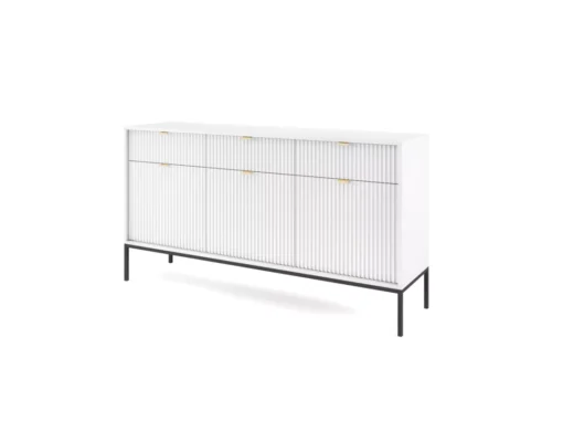 Commode NOVA SANDS KSZ154 Buffet Avec 3 Tiroirs Blanc Mat -Meilleur Meubles Magasin buffet 23973567