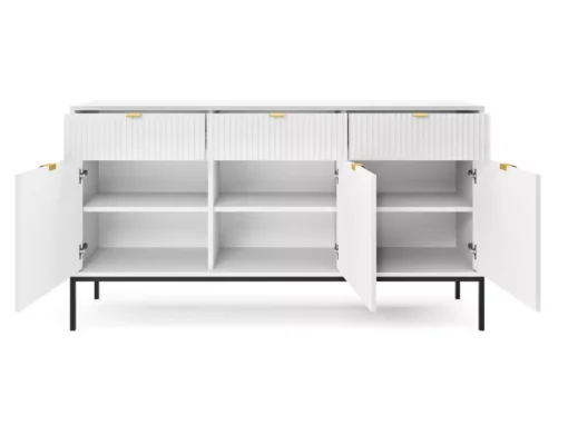 Commode NOVA SANDS KSZ154 Buffet Avec 3 Tiroirs Blanc Mat -Meilleur Meubles Magasin buffet 23973569