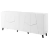 Commode VITRAIL 200 Cm - Buffet Avec 4 Portes - Blanc Mat -Meilleur Meubles Magasin buffet 23973673