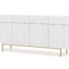 Commode KAIRO 180 Cm Buffet 4D4S Fraisé Blanc Mat -Meilleur Meubles Magasin buffet 24154393