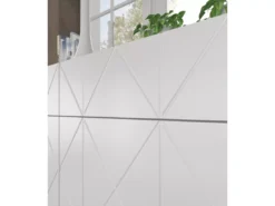 Commode KAIRO 180 Cm Buffet 4D4S Fraisé Blanc Mat -Meilleur Meubles Magasin buffet 24154401