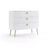 Commode MALIBO 100 Cm 3S Avec Tiroirs Blanc Mat -Meilleur Meubles Magasin buffet 24154433
