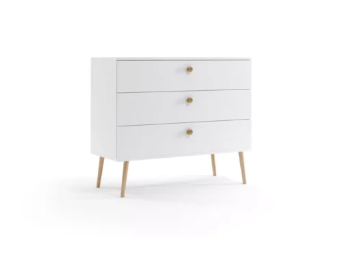 Commode MALIBO 100 Cm 3S Avec Tiroirs Blanc Mat -Meilleur Meubles Magasin buffet 24154433