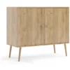 Commode MALIBO 100 Cm 2D Chêne Craft Doré -Meilleur Meubles Magasin buffet 24154459