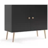 Commode MALIBO 100 Cm 2D Noir Mat -Meilleur Meubles Magasin buffet 24154473