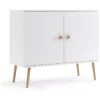 Commode MALIBO 100 Cm 2D Blanc Mat -Meilleur Meubles Magasin buffet 24154539