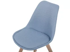 Lot De 2 Chaises En Tissu Bleu Clair DAKOTA II -Meilleur Meubles Magasin chaise 11711395